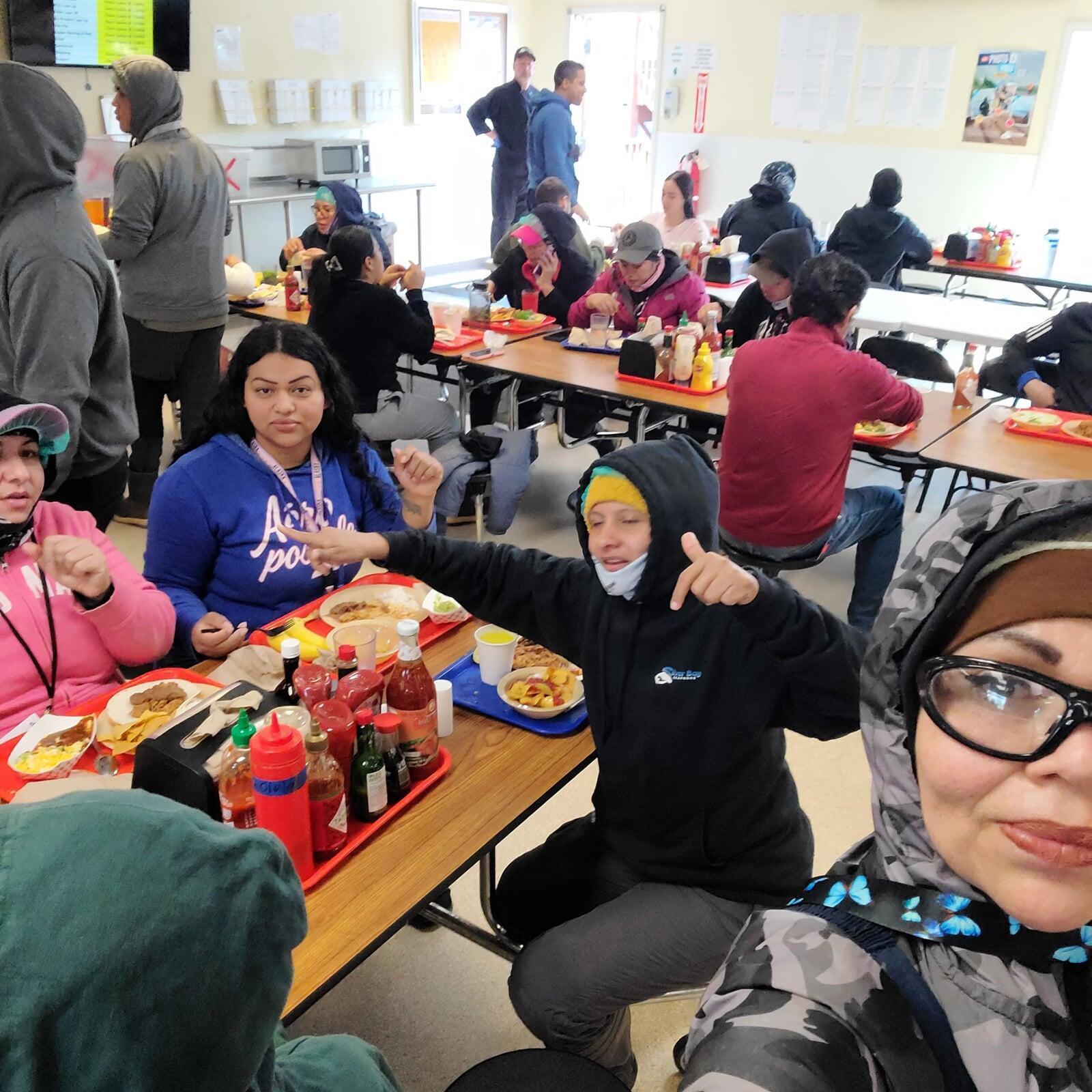 Picture of SBS employees eating a meal